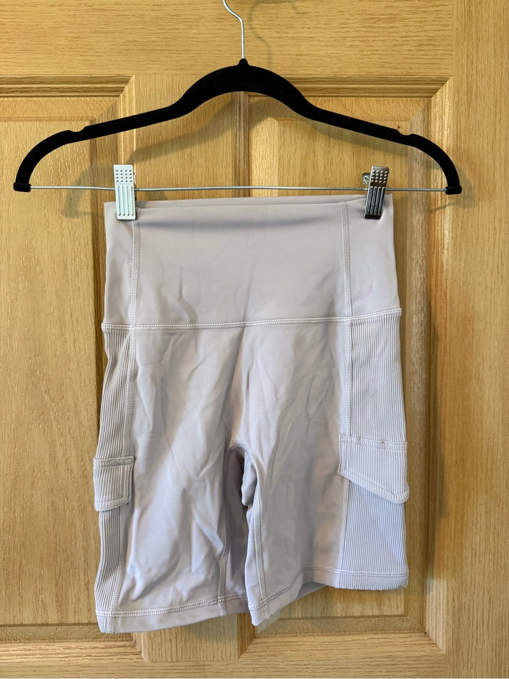Aerie High-Waist Women's Bike Shorts in Light Beige/Pink